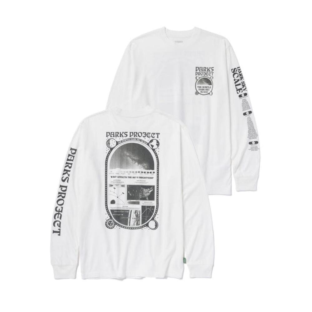 NWT Parks Project Dark Sky Scale Tee Unisex Long Sleeve Tee in White sz Medium